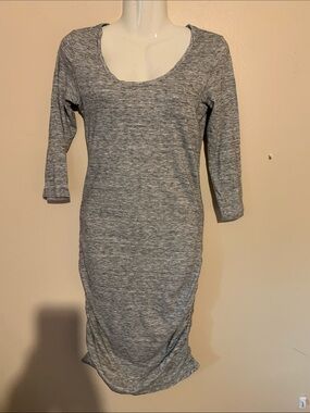 Classic Scoop Neck Gray Women's Dress